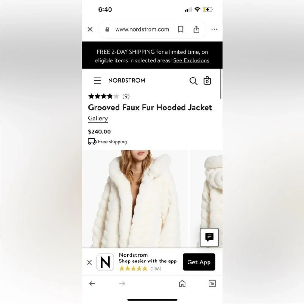 GALLERY Grooved Faux Fur Hooded Jacket - Picture 6 of 13